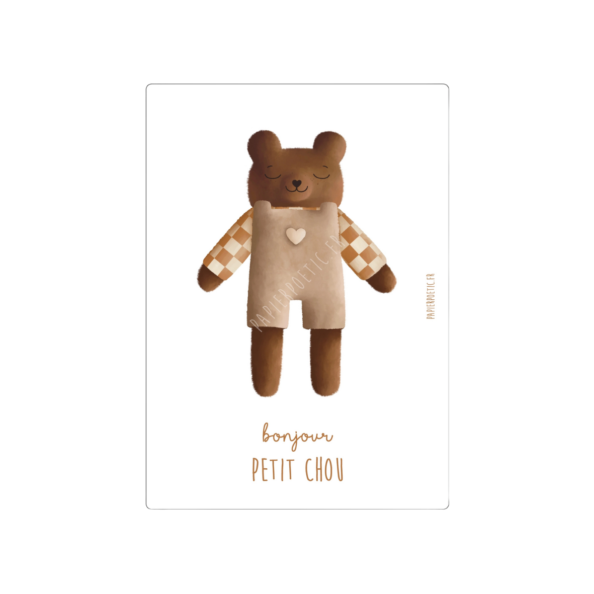 Carte “Doudou Ours marron"