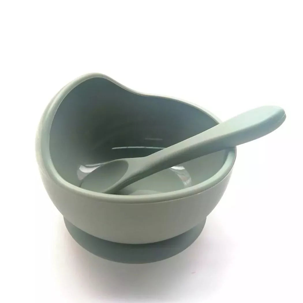 Bol en Silicone avec Ventouse et Cuillère