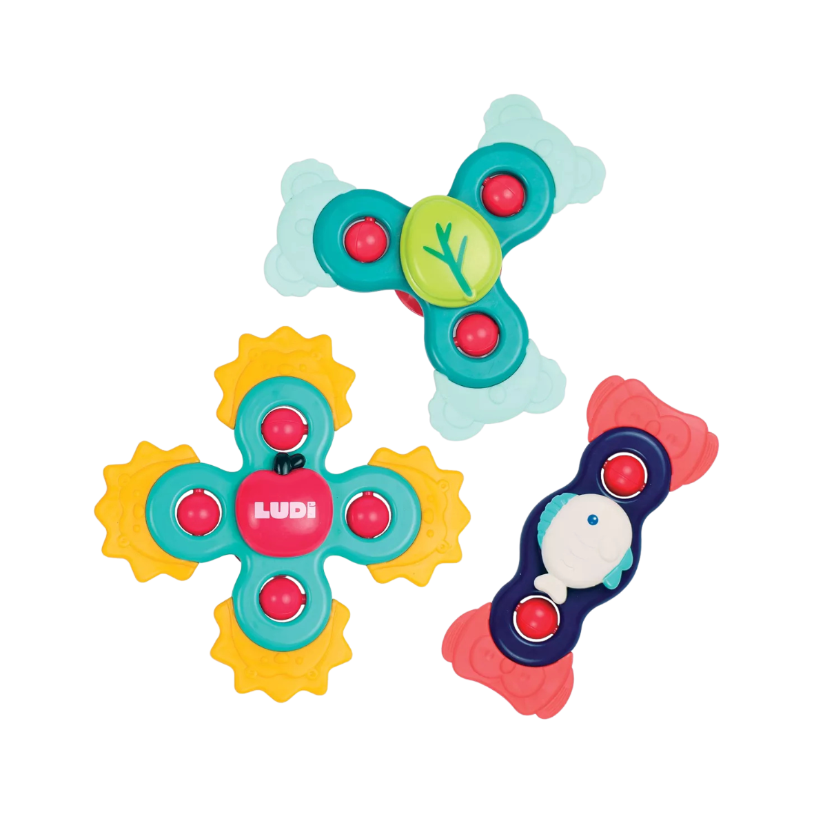 Lot de 3 Baby Spinners Animaux – Jouets rotatifs à ventouse