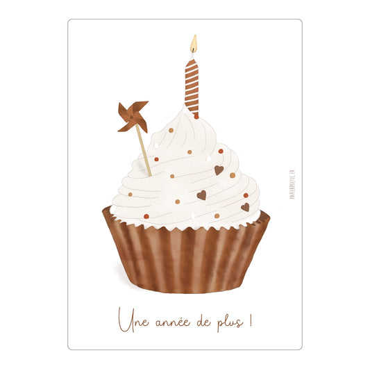 Carte "Anniversaire Cupcake"